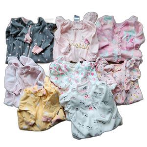 Bundle of seven infant, 0 to 3 month, sleepers, girl